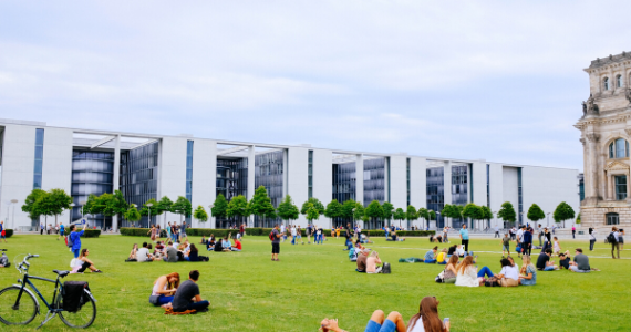 people sitting on a park
